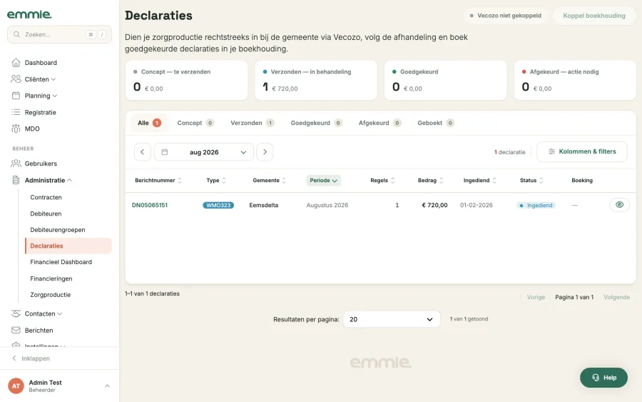 De pagina Declaraties
